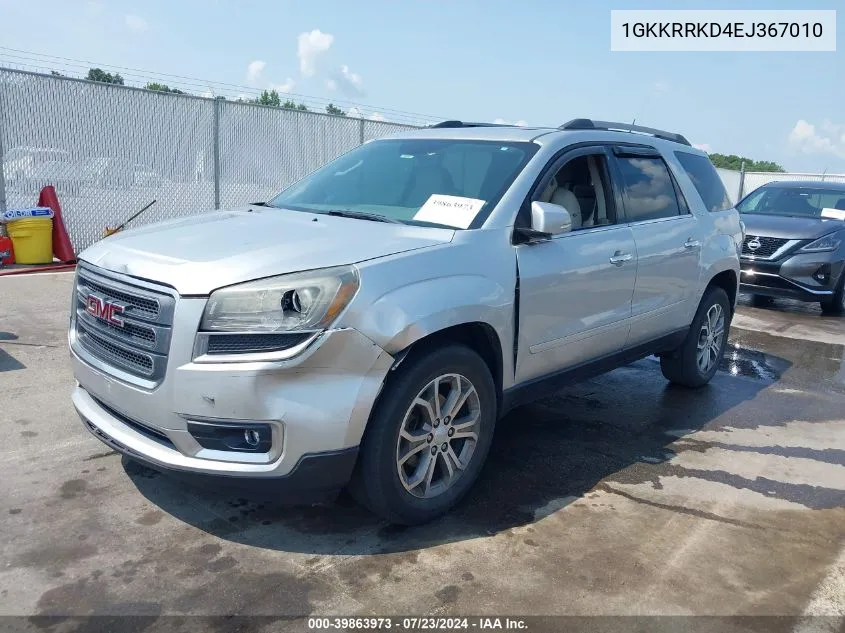 2014 GMC Acadia Slt-1 VIN: 1GKKRRKD4EJ367010 Lot: 39863973