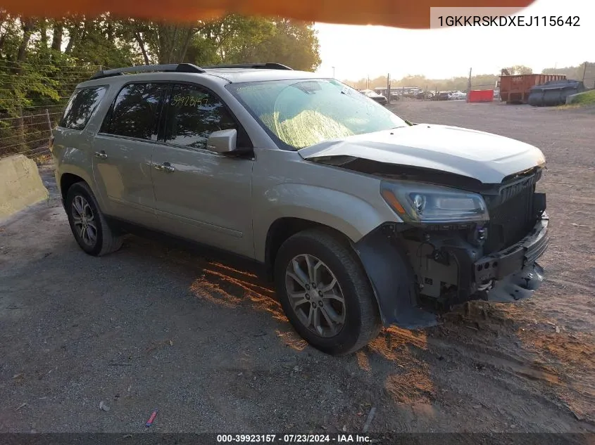 2014 GMC Acadia Slt-2 VIN: 1GKKRSKDXEJ115642 Lot: 39923157