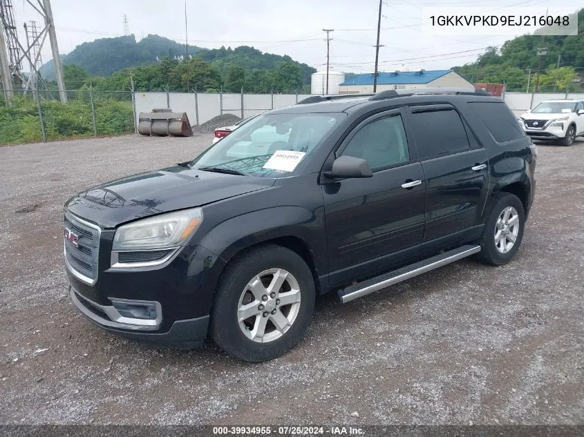 2014 GMC Acadia Sle-2 VIN: 1GKKVPKD9EJ216048 Lot: 39934955