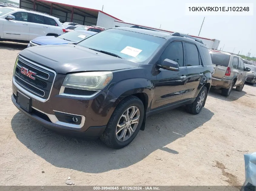 2014 GMC Acadia Slt-1 VIN: 1GKKVRKD1EJ102248 Lot: 39940645