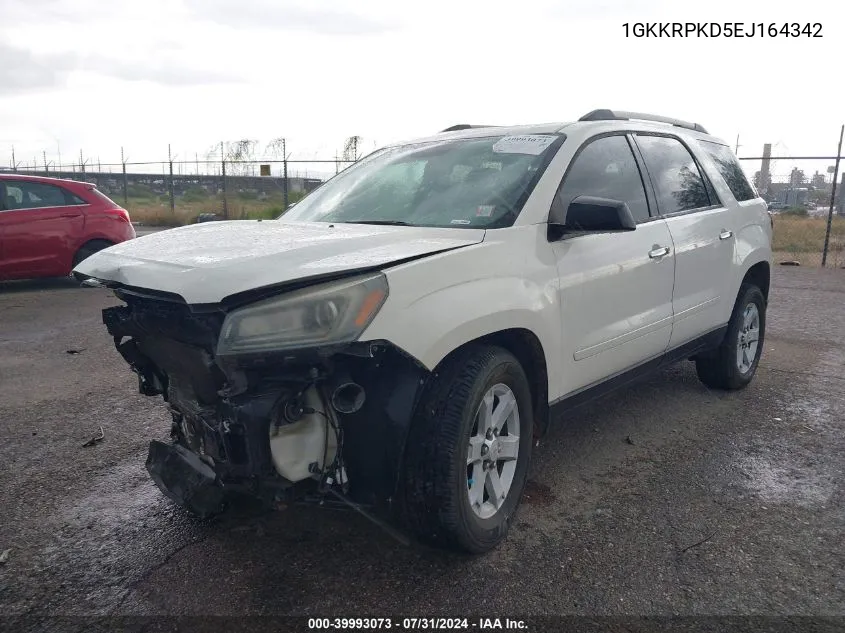 2014 GMC Acadia Sle-2 VIN: 1GKKRPKD5EJ164342 Lot: 39993073