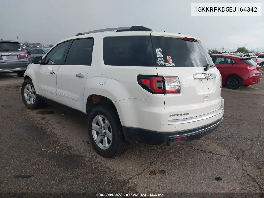 2014 GMC Acadia Sle-2 VIN: 1GKKRPKD5EJ164342 Lot: 39993073