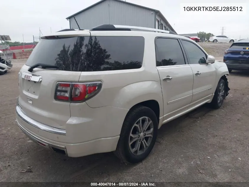 1GKKRTKD5EJ285512 2014 GMC Acadia Denali