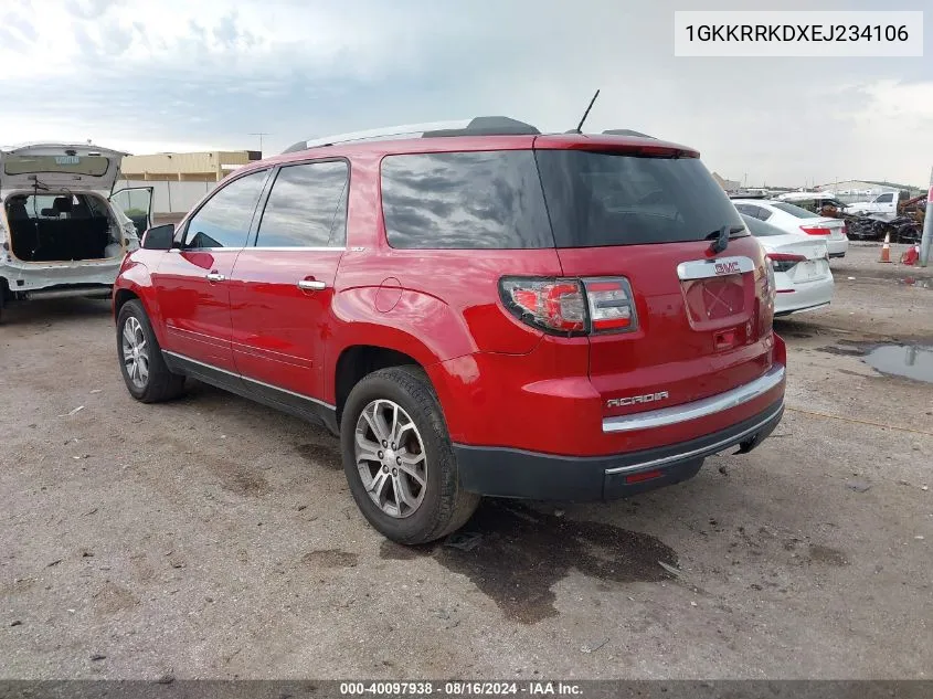 2014 GMC Acadia Slt-1 VIN: 1GKKRRKDXEJ234106 Lot: 40097938