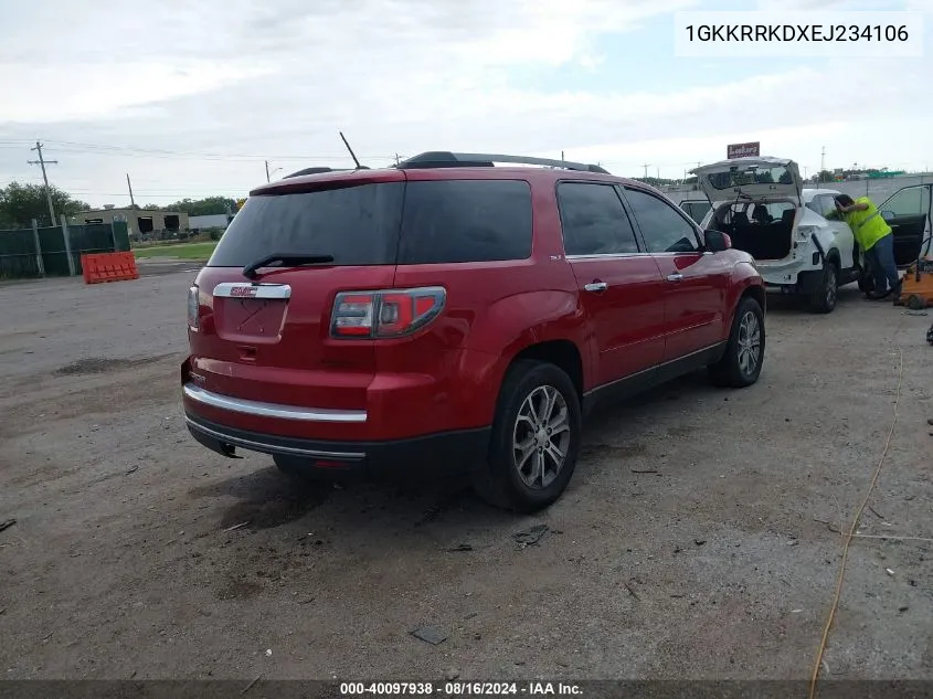 2014 GMC Acadia Slt-1 VIN: 1GKKRRKDXEJ234106 Lot: 40097938