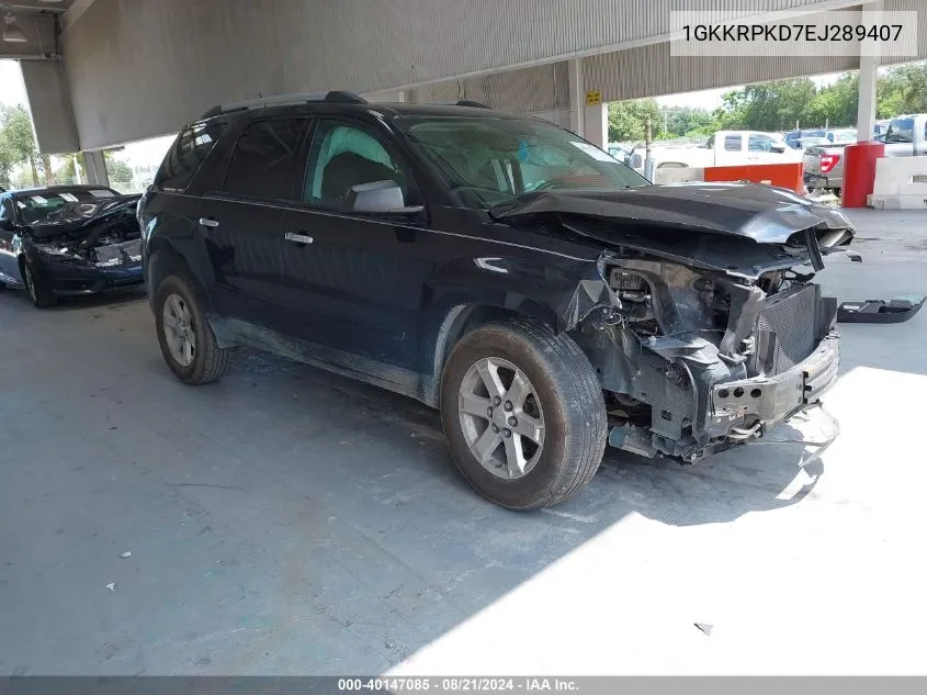 2014 GMC Acadia Sle VIN: 1GKKRPKD7EJ289407 Lot: 40147085