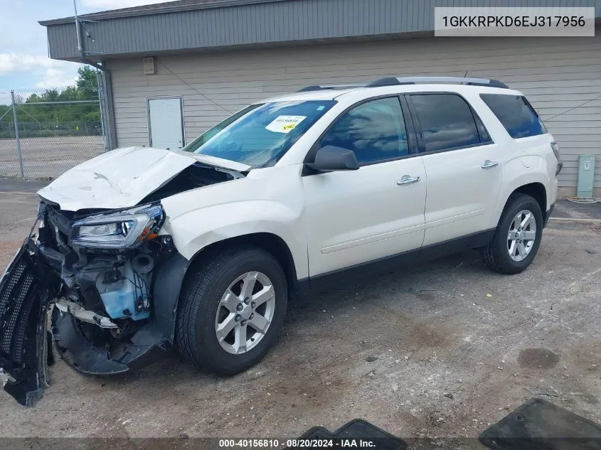 1GKKRPKD6EJ317956 2014 GMC Acadia Sle-2