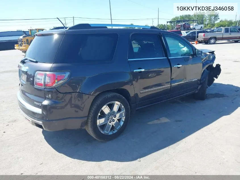 1GKKVTKD3EJ346058 2014 GMC Acadia Denali