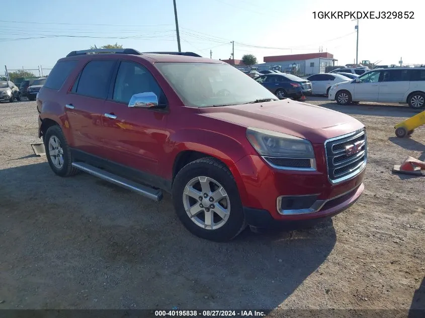 1GKKRPKDXEJ329852 2014 GMC Acadia Sle-2