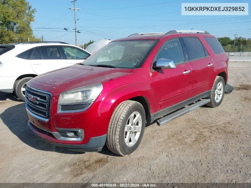 1GKKRPKDXEJ329852 2014 GMC Acadia Sle-2