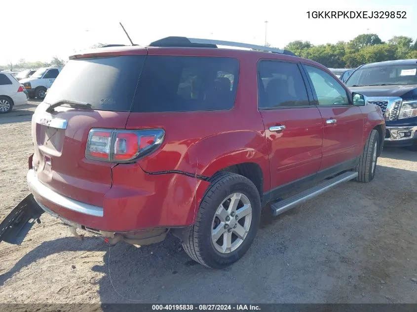 1GKKRPKDXEJ329852 2014 GMC Acadia Sle-2