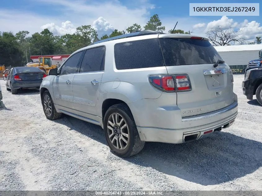 2014 GMC Acadia Denali VIN: 1GKKRTKD3EJ267249 Lot: 40204743