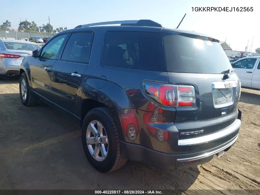 2014 GMC Acadia Sle-2 VIN: 1GKKRPKD4EJ162565 Lot: 40220517