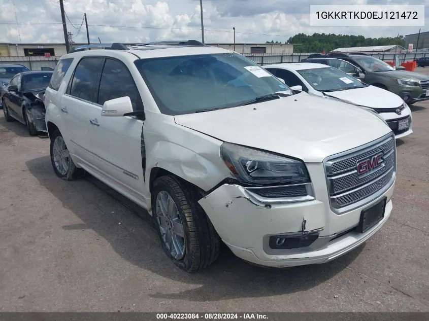 2014 GMC Acadia Denali VIN: 1GKKRTKD0EJ121472 Lot: 40223084