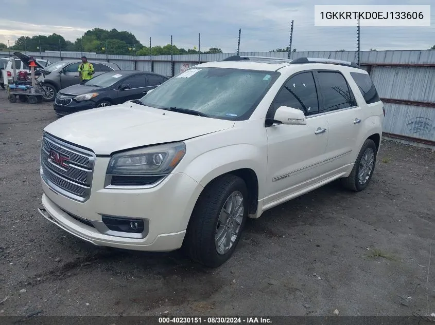 1GKKRTKD0EJ133606 2014 GMC Acadia Denali