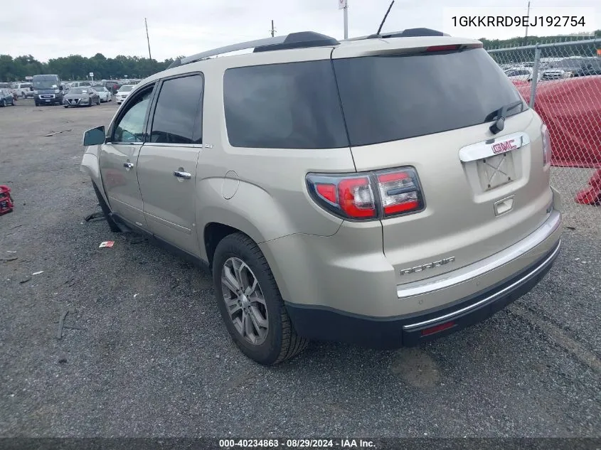 2014 GMC Acadia VIN: 1GKKRRD9EJ192754 Lot: 40234863