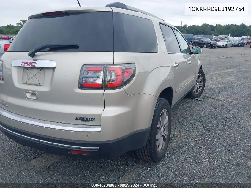 2014 GMC Acadia VIN: 1GKKRRD9EJ192754 Lot: 40234863