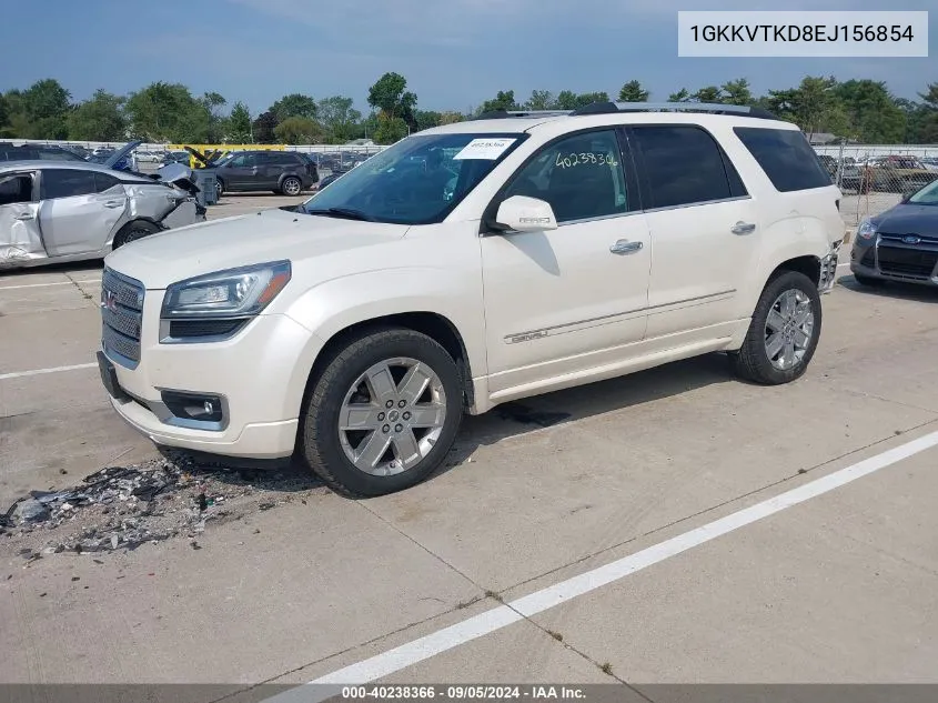 2014 GMC Acadia Denali VIN: 1GKKVTKD8EJ156854 Lot: 40238366