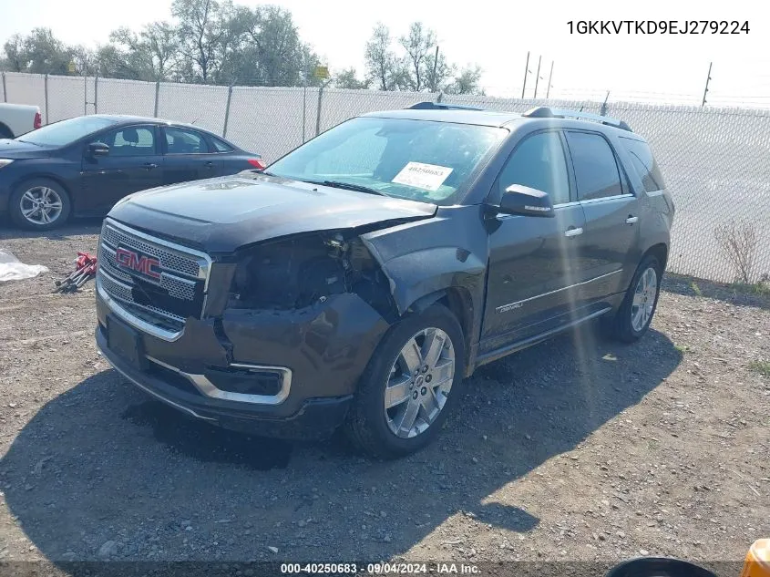 2014 GMC Acadia Denali VIN: 1GKKVTKD9EJ279224 Lot: 40250683