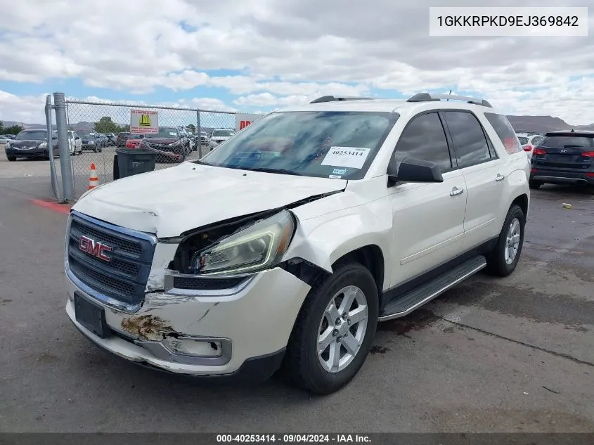 2014 GMC Acadia Sle-2 VIN: 1GKKRPKD9EJ369842 Lot: 40253414