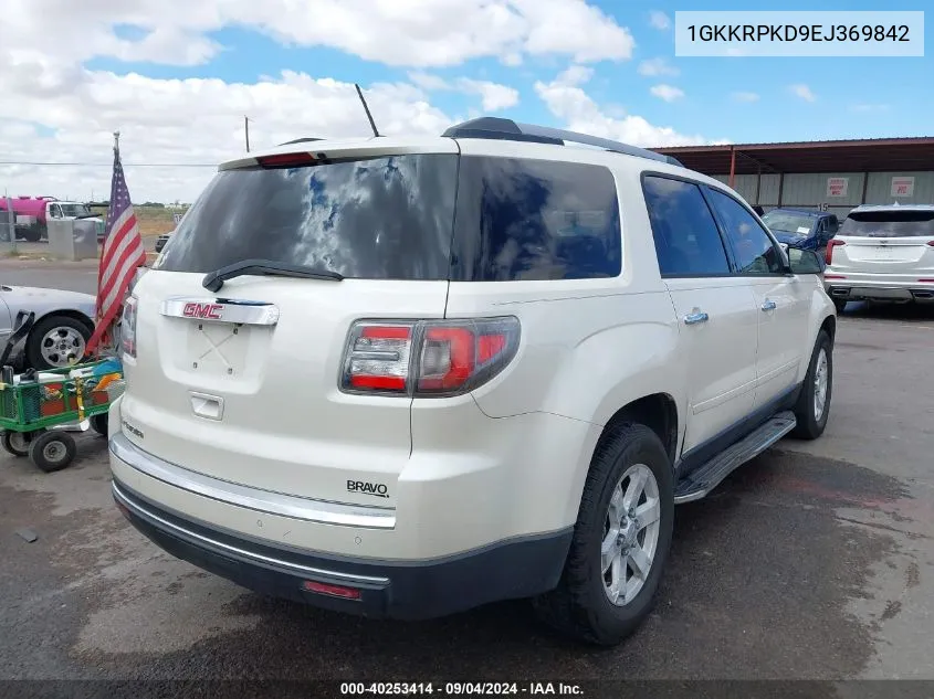 2014 GMC Acadia Sle-2 VIN: 1GKKRPKD9EJ369842 Lot: 40253414