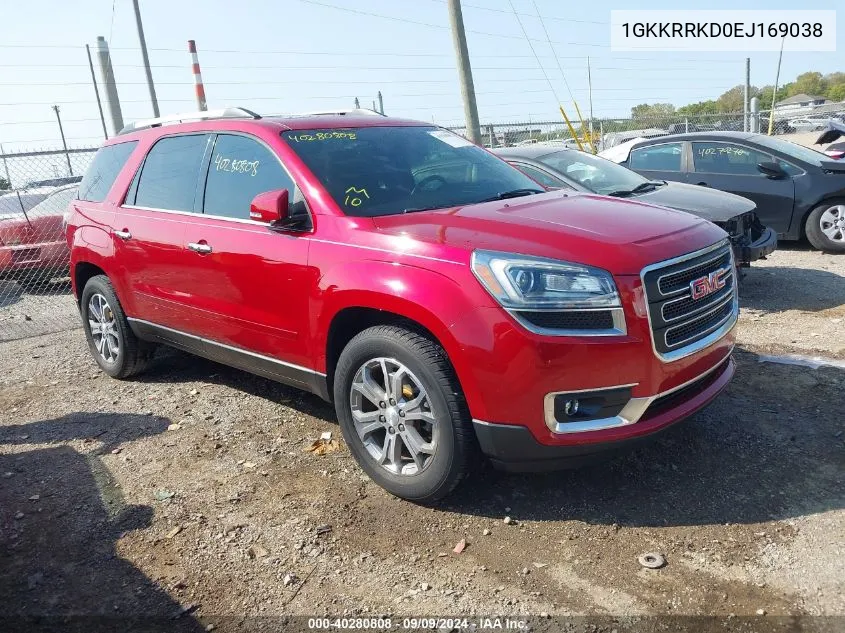 2014 GMC Acadia Slt-1 VIN: 1GKKRRKD0EJ169038 Lot: 40280808