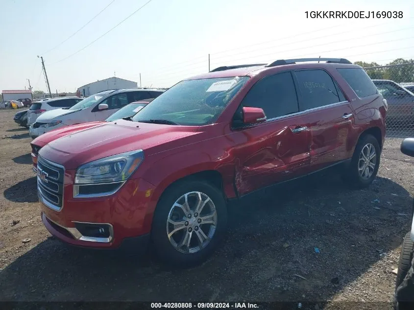 2014 GMC Acadia Slt-1 VIN: 1GKKRRKD0EJ169038 Lot: 40280808