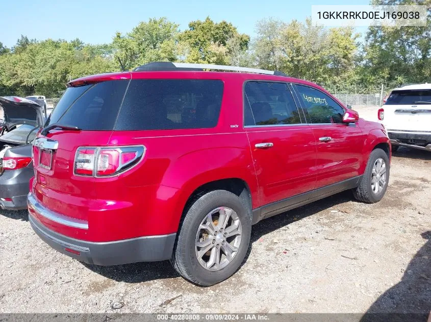 2014 GMC Acadia Slt-1 VIN: 1GKKRRKD0EJ169038 Lot: 40280808