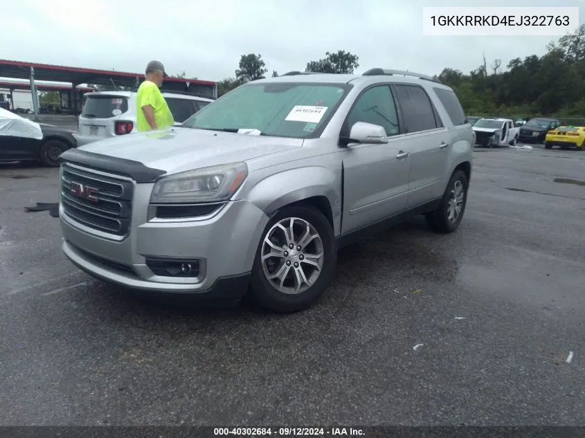 2014 GMC Acadia Slt-1 VIN: 1GKKRRKD4EJ322763 Lot: 40302684