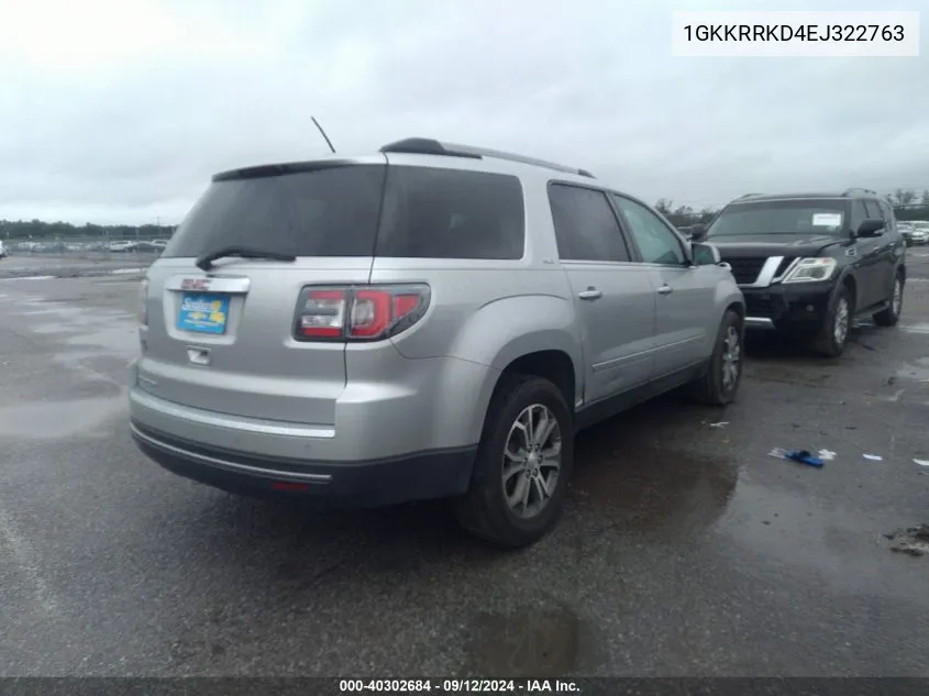 2014 GMC Acadia Slt-1 VIN: 1GKKRRKD4EJ322763 Lot: 40302684