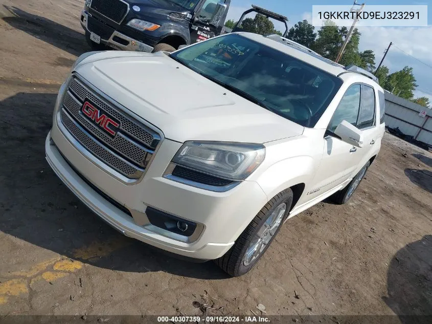 2014 GMC Acadia Denali VIN: 1GKKRTKD9EJ323291 Lot: 40307359