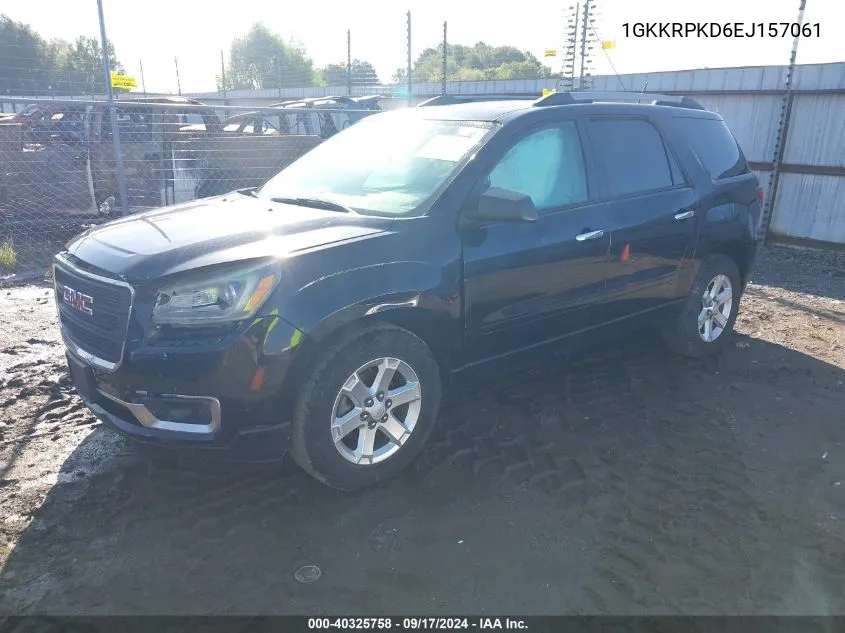 2014 GMC Acadia Sle-2 VIN: 1GKKRPKD6EJ157061 Lot: 40325758