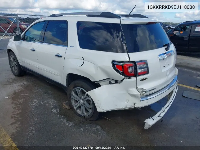 1GKKRRKD9EJ118038 2014 GMC Acadia Slt-1