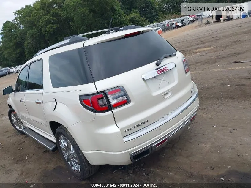 1GKKVTKDXEJ206489 2014 GMC Acadia Denali