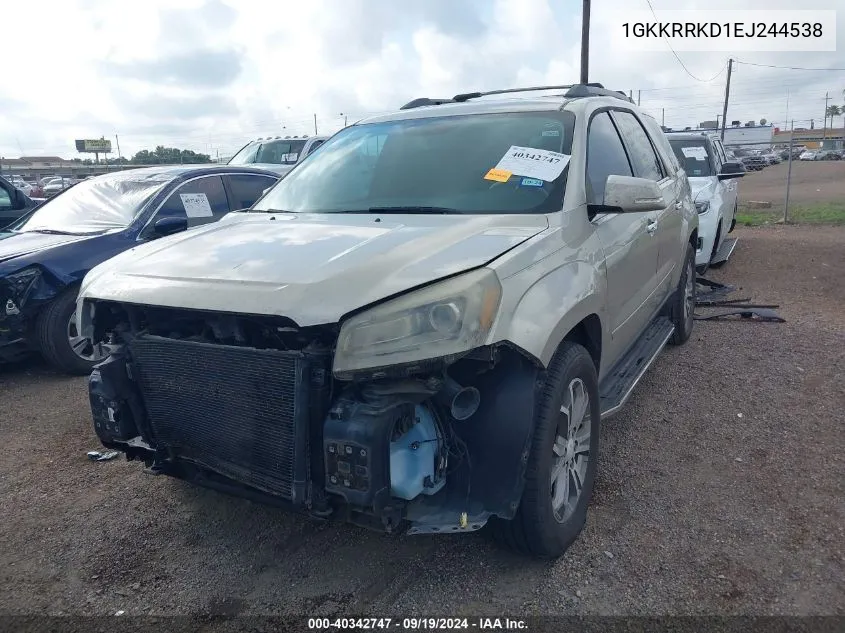 2014 GMC Acadia Slt-1 VIN: 1GKKRRKD1EJ244538 Lot: 40342747