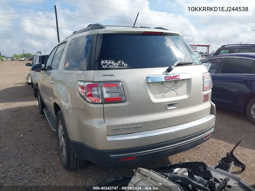 2014 GMC Acadia Slt-1 VIN: 1GKKRRKD1EJ244538 Lot: 40342747