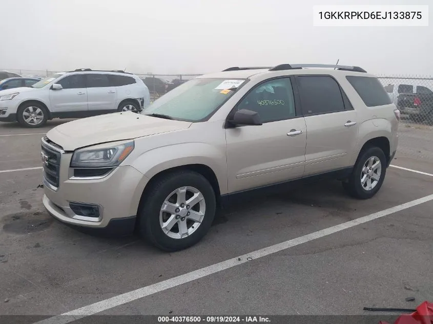 2014 GMC Acadia Sle-2 VIN: 1GKKRPKD6EJ133875 Lot: 40376500