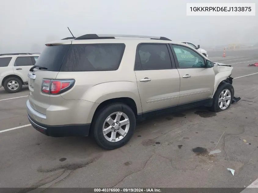 2014 GMC Acadia Sle-2 VIN: 1GKKRPKD6EJ133875 Lot: 40376500