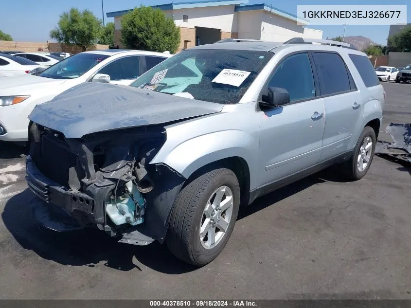 2014 GMC Acadia Sle-1 VIN: 1GKKRNED3EJ326677 Lot: 40378510