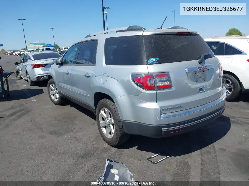 2014 GMC Acadia Sle-1 VIN: 1GKKRNED3EJ326677 Lot: 40378510