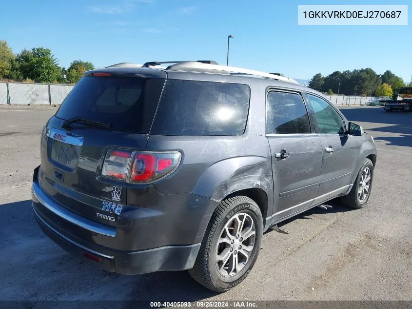 2014 GMC Acadia Slt-1 VIN: 1GKKVRKD0EJ270687 Lot: 40405093