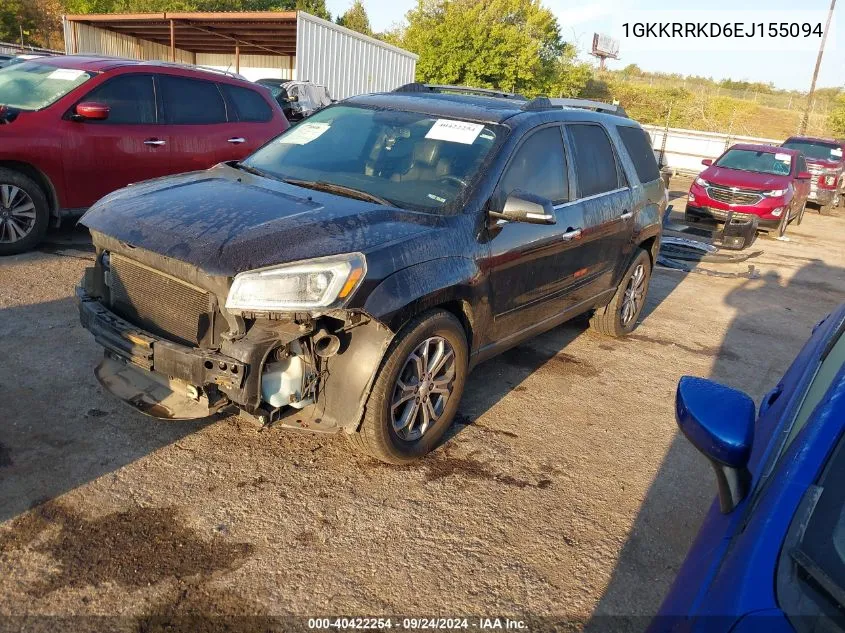 2014 GMC Acadia Slt-1 VIN: 1GKKRRKD6EJ155094 Lot: 40422254