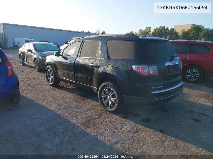 2014 GMC Acadia Slt-1 VIN: 1GKKRRKD6EJ155094 Lot: 40422254