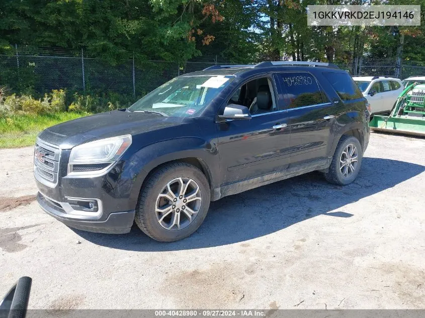 2014 GMC Acadia Slt-1 VIN: 1GKKVRKD2EJ194146 Lot: 40428980