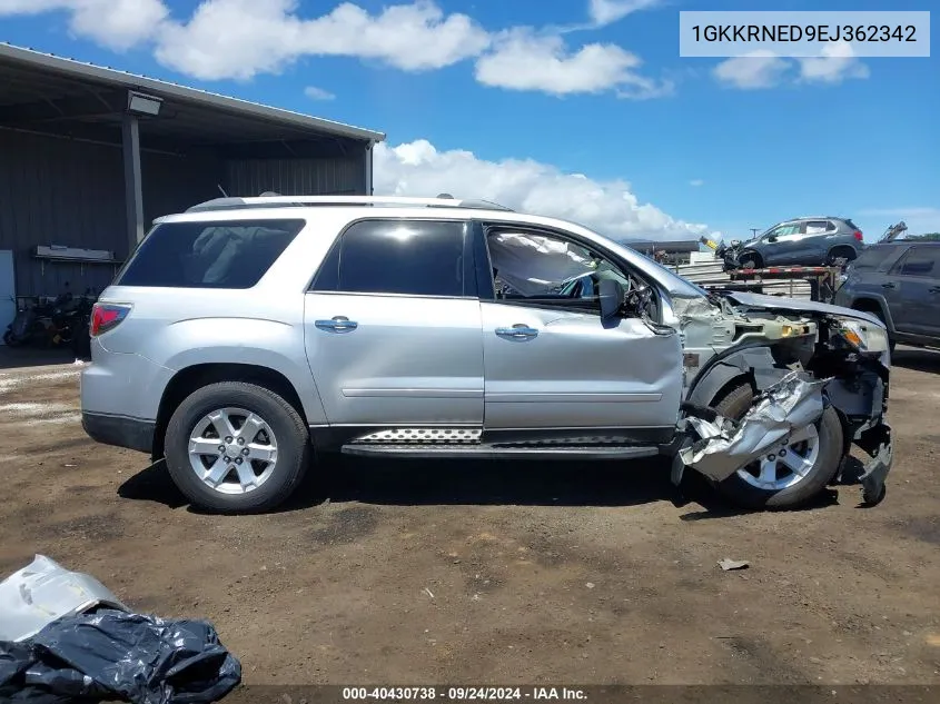 2014 GMC Acadia Sle-1 VIN: 1GKKRNED9EJ362342 Lot: 40430738