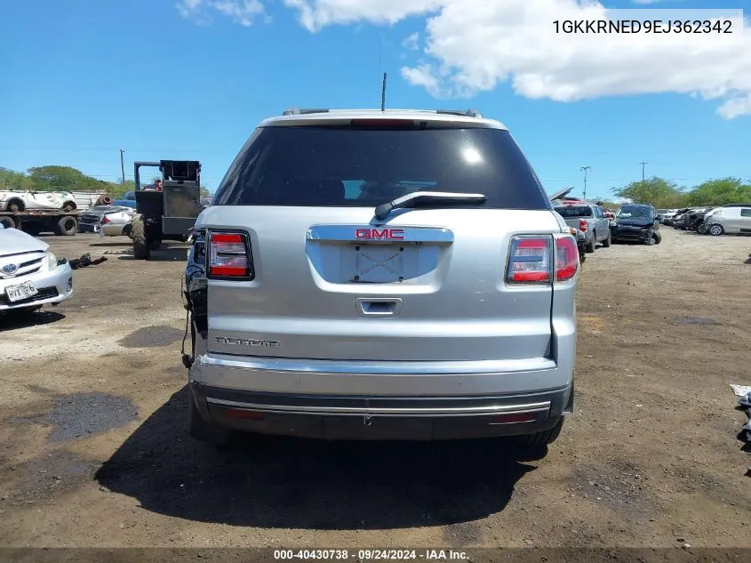 2014 GMC Acadia Sle-1 VIN: 1GKKRNED9EJ362342 Lot: 40430738