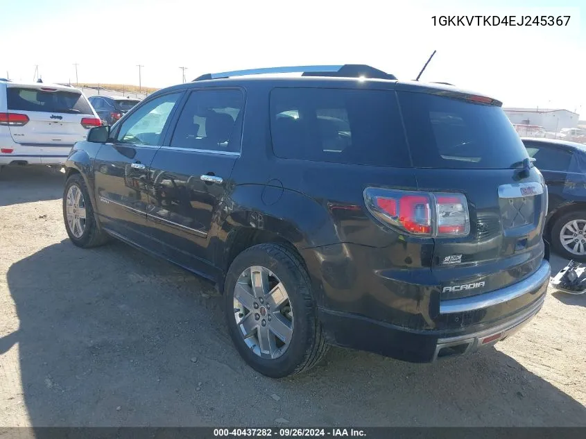 2014 GMC Acadia Denali VIN: 1GKKVTKD4EJ245367 Lot: 40437282