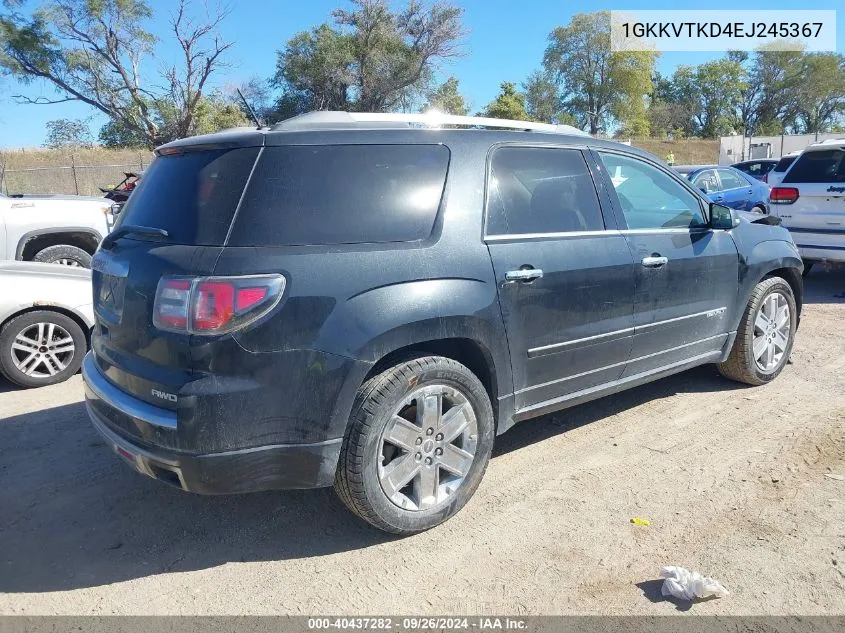 2014 GMC Acadia Denali VIN: 1GKKVTKD4EJ245367 Lot: 40437282