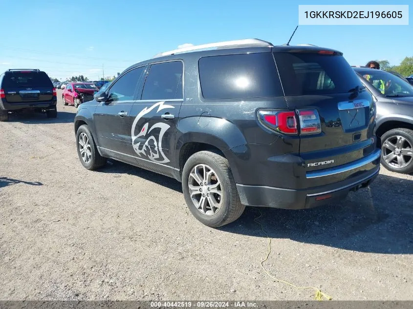 2014 GMC Acadia Slt-2 VIN: 1GKKRSKD2EJ196605 Lot: 40442519