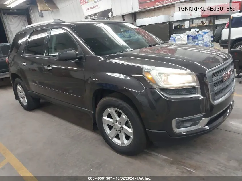 2014 GMC Acadia Sle-2 VIN: 1GKKRPKD4EJ301559 Lot: 40501307